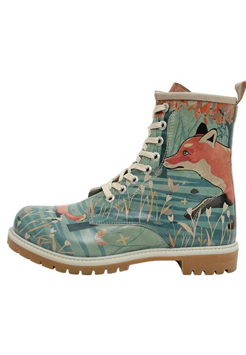Kadın Vegan Deri Turkuaz Uzun Bot - Like The Fox Tasarım - Görsel 2