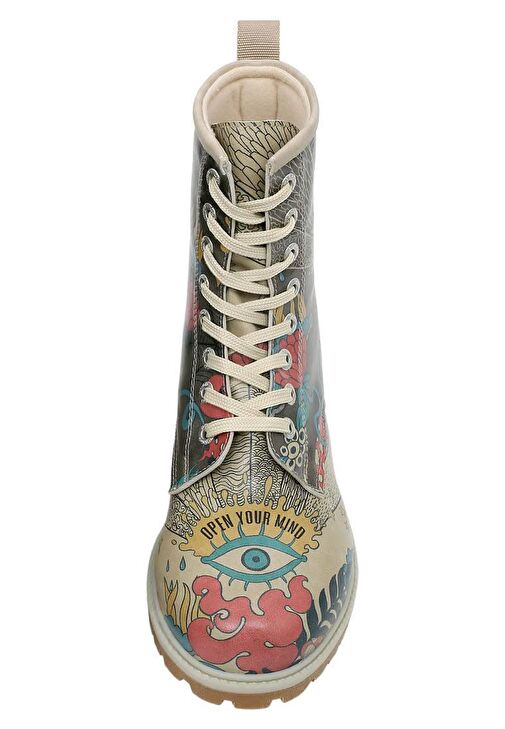 Kadın Vegan Deri Çok Renkli Uzun Bot - Open Your Mind Tasarım - Görsel 9