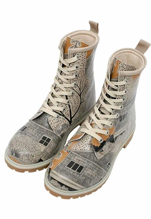 Kadın Vegan Deri Çok Renkli Uzun Bot - There You Are Tasarım - Görsel 5