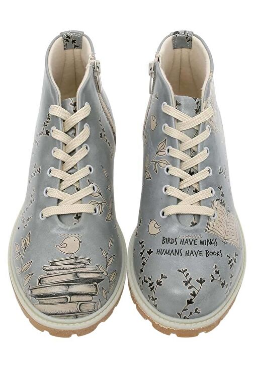 Kadın Vegan Deri Mavi Bilekte Bot - Birds Have Wings Tasarım - Görsel 7