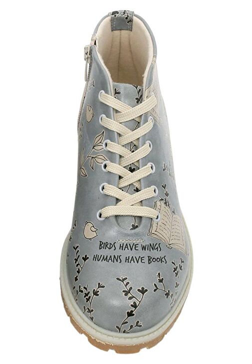 Kadın Vegan Deri Mavi Bilekte Bot - Birds Have Wings Tasarım - Görsel 5