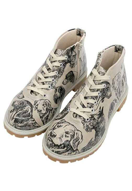 Kadın Vegan Deri Bej Bilekte Bot - The Life Of Dogs Tasarım - Görsel 7