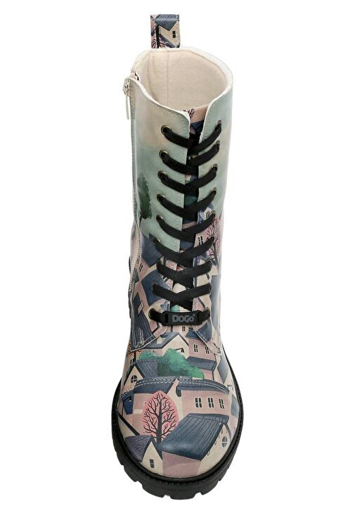 Kadın Vegan Deri Çok Renkli Uzun Bot - Buildings Tasarım - Görsel 5