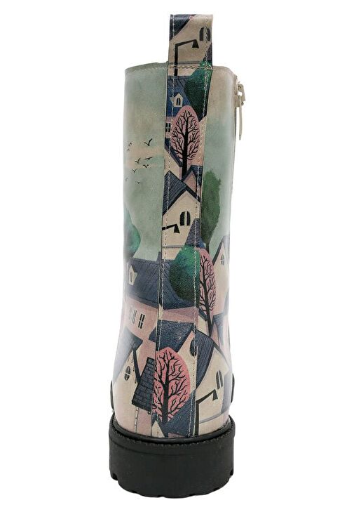 Kadın Vegan Deri Çok Renkli Uzun Bot - Buildings Tasarım - Görsel 8