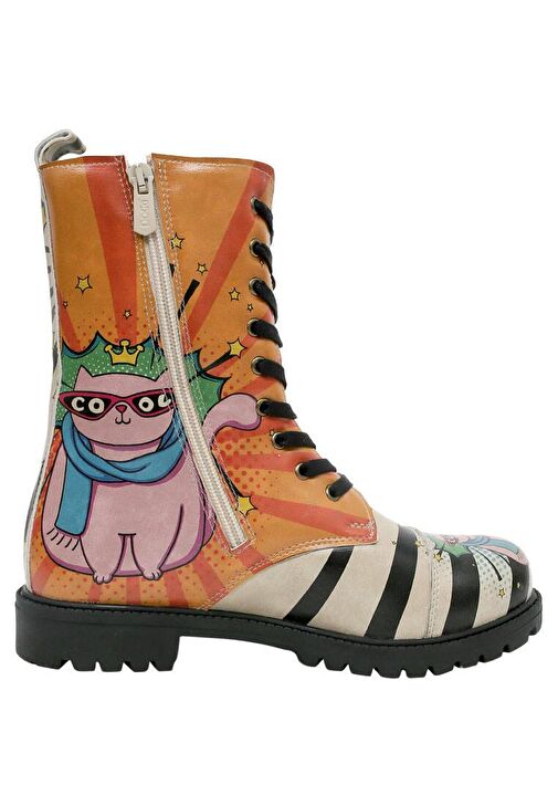 Kadın Vegan Deri Çok Renkli Uzun Bot - Dogo Cool Tasarım - Görsel 3