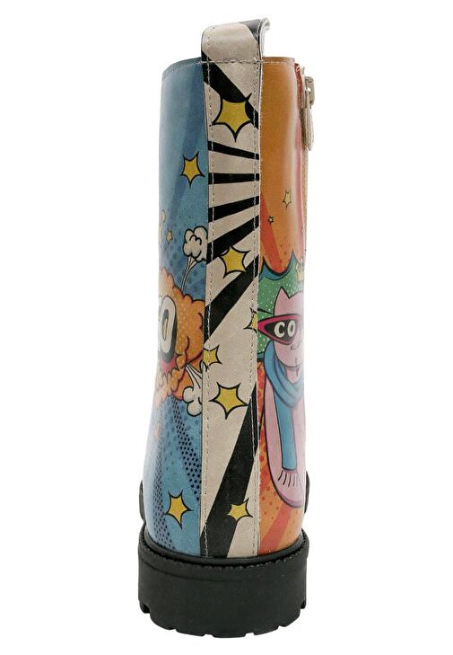 Kadın Vegan Deri Çok Renkli Uzun Bot - Dogo Cool Tasarım - Görsel 9