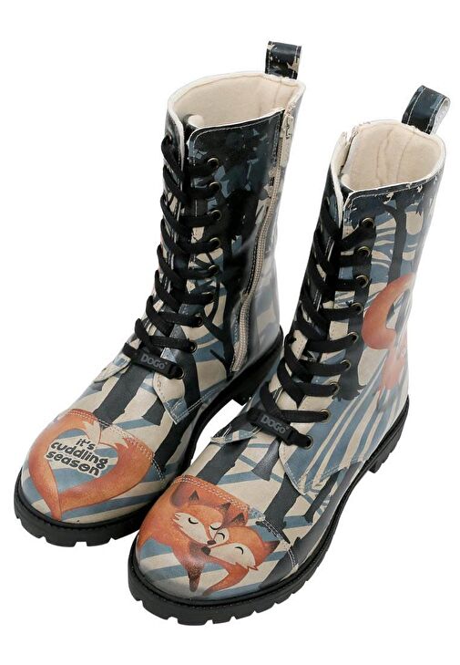 Kadın Vegan Deri Çok Renkli Uzun Bot - Cuddling Season Tasarım - Görsel 7