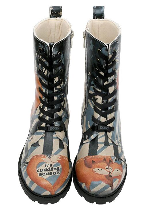 Kadın Vegan Deri Çok Renkli Uzun Bot - Cuddling Season Tasarım - Görsel 6