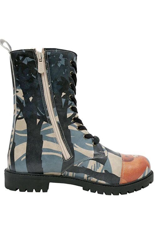 Kadın Vegan Deri Çok Renkli Uzun Bot - Cuddling Season Tasarım - Görsel 3