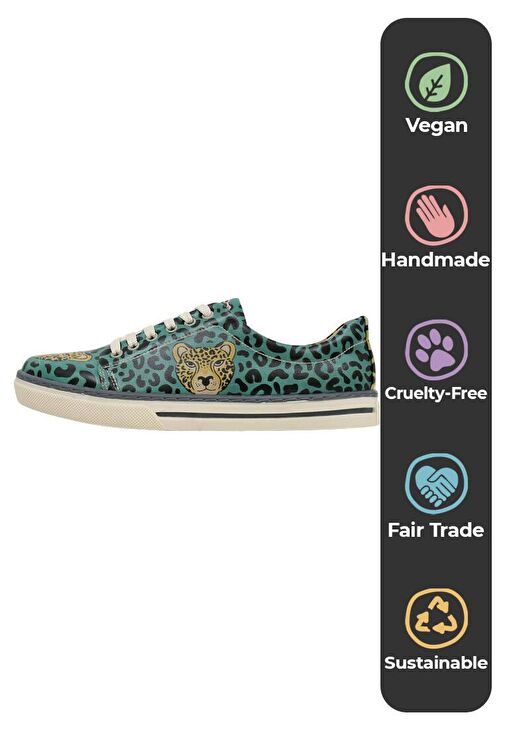 Erkek Vegan Deri Bej Sneakers - Lion King Tasarım - Görsel 7