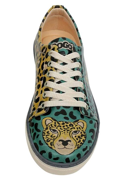 Erkek Vegan Deri Bej Sneakers - Lion King Tasarım - Görsel 8