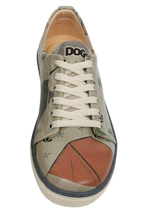 Kadın Vegan Deri Gri Günlük Sneakers - This is Our Happy Place Tasarım - Görsel 7