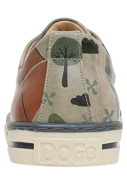 Kadın Vegan Deri Gri Günlük Sneakers - This is Our Happy Place Tasarım - Görsel 8