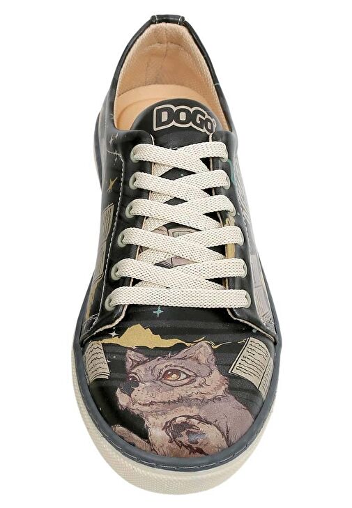 Kadın Vegan Deri Siyah Günlük Sneakers - Never Ending Story Tasarım - Görsel 8