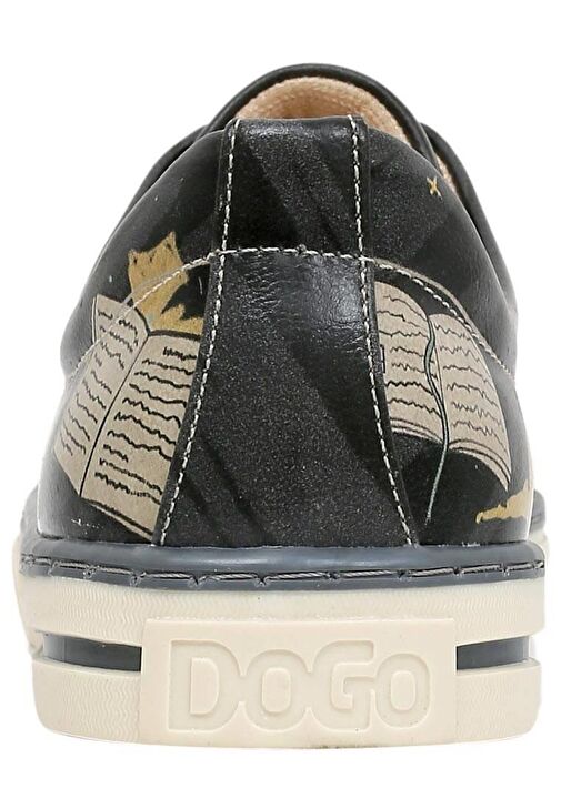 Kadın Vegan Deri Siyah Günlük Sneakers - Never Ending Story Tasarım - Görsel 9