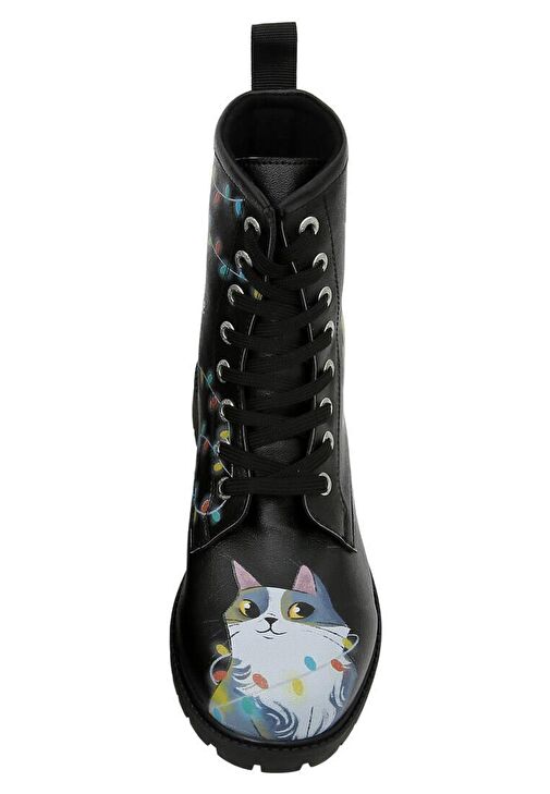 Kadın Vegan Deri Siyah Uzun Bot - Celebrate the Day Tasarım - Görsel 7