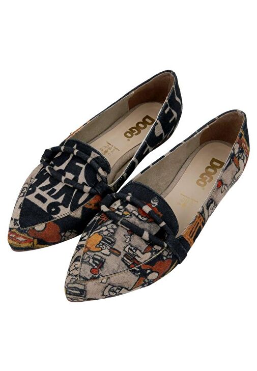 Kadın Vegan Deri Çok Renkli Babet - Supper Tasarım - Görsel 4