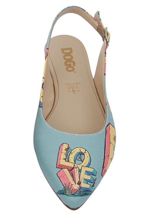 Dogo Dogo Renkli Kadın Vegan Deri Turkuaz Babet - Love Tasarım | Boyner Renkli - 9. görsel