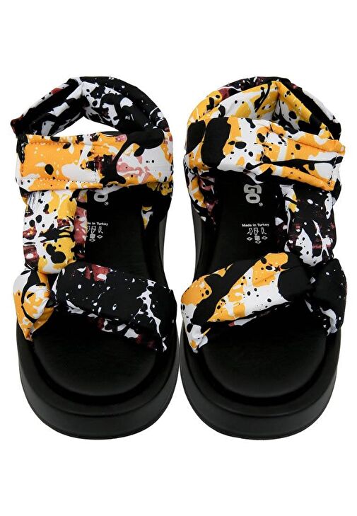 Kadın Vegan Çok Renkli Kalın Taban Sandalet - Colors of Chaos Tasarım - Görsel 3