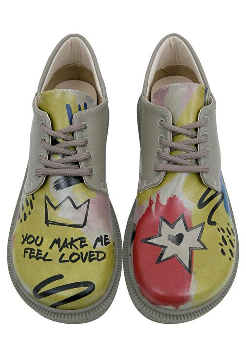 Kadın Vegan Deri Çok Renkli Günlük Ayakkabı - The Creation of the Collage Tasarım - Görsel 2