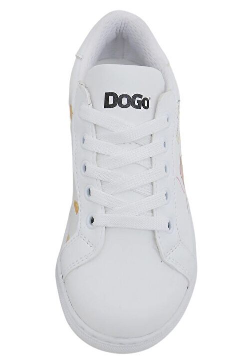 Unisex Çocuk Vegan Deri Beyaz Sneakers - Mission Cheese Possible Tasarım - Görsel 8