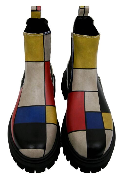 Kadın Vegan Deri Çok Renkli Bilekte Bot - Artist Piet - Composition Tasarım - Görsel 4