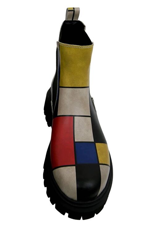 Kadın Vegan Deri Çok Renkli Bilekte Bot - Artist Piet - Composition Tasarım - Görsel 6