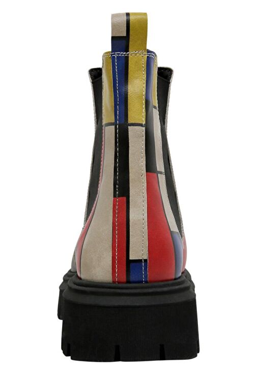 Kadın Vegan Deri Çok Renkli Bilekte Bot - Artist Piet - Composition Tasarım - Görsel 7