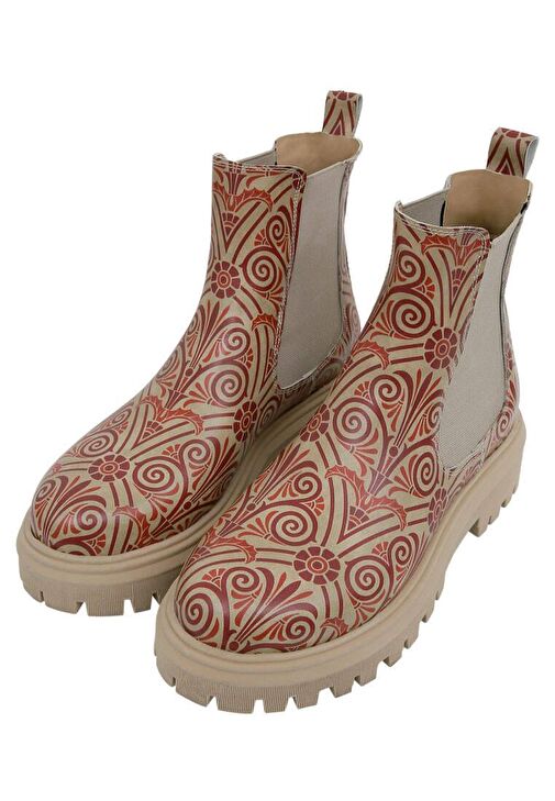 Kadın Vegan Deri Çok Renkli Bilekte Bot - Majestic Gold Tasarım - Görsel 3