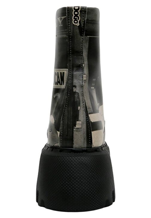 Kadın Vegan Deri Siyah Uzun Bot - I am an American Tasarım - Görsel 7