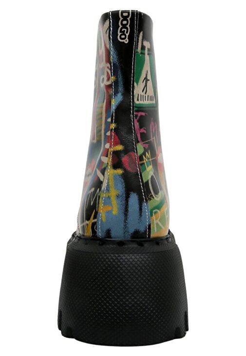 Kadın Vegan Deri Çok Renkli Uzun Bot - No More Drama Tasarım - Görsel 7