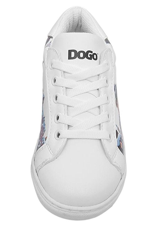 Unisex Çocuk Vegan Deri Beyaz Sneakers - Mr Bear Tasarım - Görsel 8