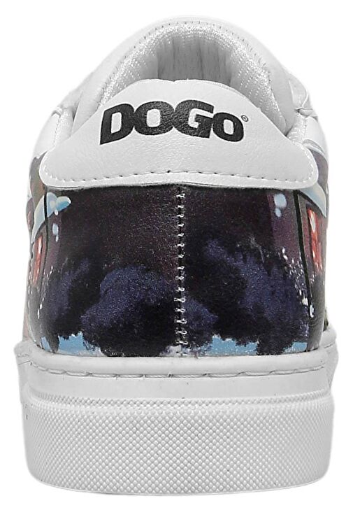 Unisex Çocuk Vegan Deri Beyaz Sneakers - Mr Bear Tasarım - Görsel 9