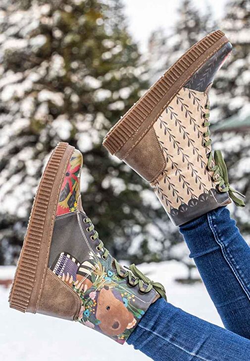 dgs024-ftb039Bear and Flowers / Dogo Future Boots Kadin Bot - Görsel 2