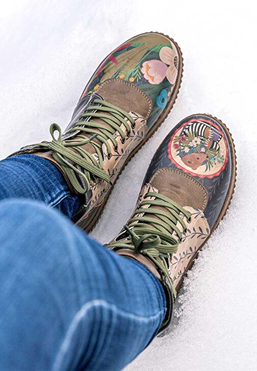 dgs024-ftb039Bear and Flowers / Dogo Future Boots Kadin Bot - Görsel 4