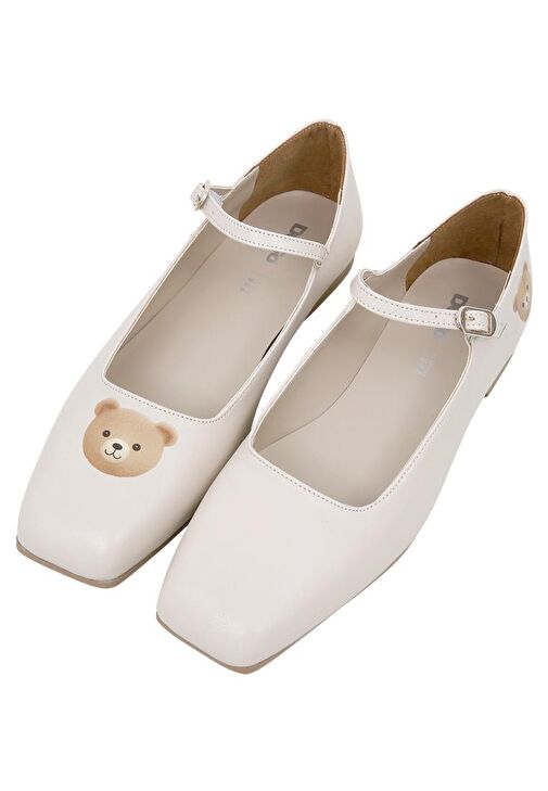 Kadın Vegan Deri Bej Babet - Teddy Tasarım - Görsel 2