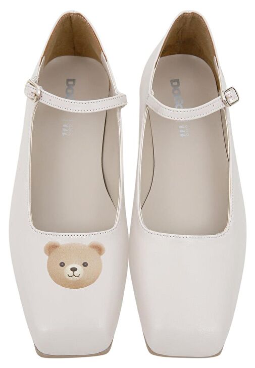 Kadın Vegan Deri Bej Babet - Teddy Tasarım - Görsel 3