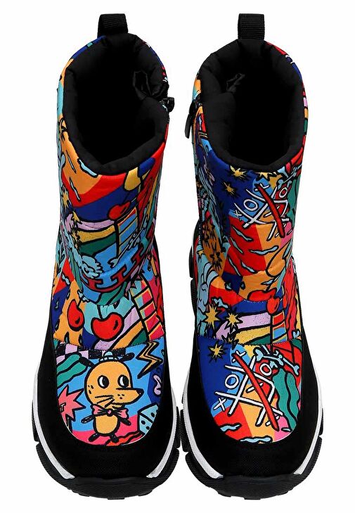Kadın Vegan Çok Renkli Kar Botu - It is Okay Tasarım - Görsel 3
