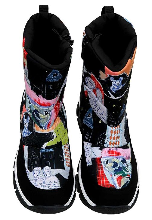 Kadın Vegan Çok Renkli Kar Botu - The Nice Mice Tasarım - Görsel 3