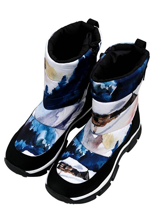 Kadın Vegan Çok Renkli Kar Botu - Snow and Ink Tasarım - Görsel 2