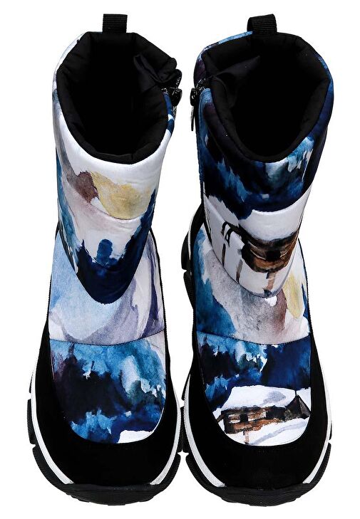 Kadın Vegan Çok Renkli Kar Botu - Snow and Ink Tasarım - Görsel 3