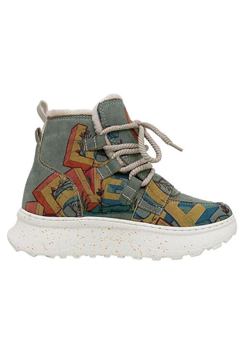 Kadın Vegan Deri Turkuaz Bot - Love Tasarım - Görsel 5