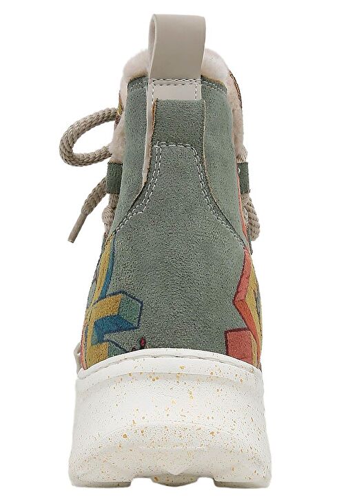 Kadın Vegan Deri Turkuaz Bot - Love Tasarım - Görsel 7