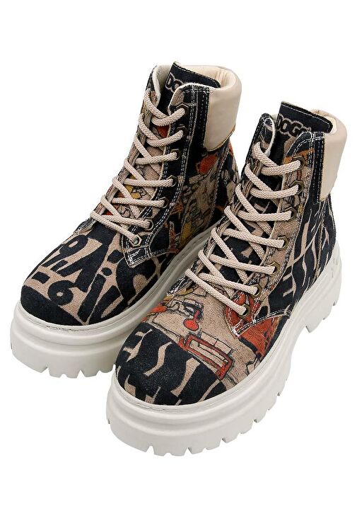 Kadın Vegan Deri Siyah Bot - Supper Tasarım - Görsel 2