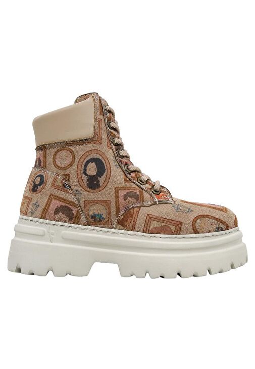 Kadın Vegan Deri Bej Bot - Frames-of-Hogwarts Tasarım - Görsel 5