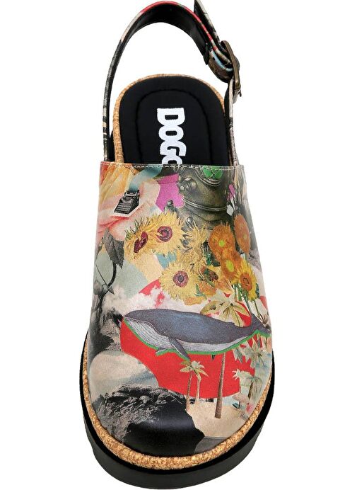 Kadın Vegan Deri Çok Renkli Kalın Taban Sandalet - Lucid Dreaming Tasarım - Görsel 7