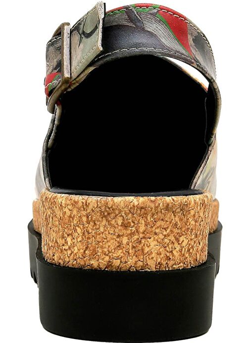 Kadın Vegan Deri Çok Renkli Kalın Taban Sandalet - Lucid Dreaming Tasarım - Görsel 8