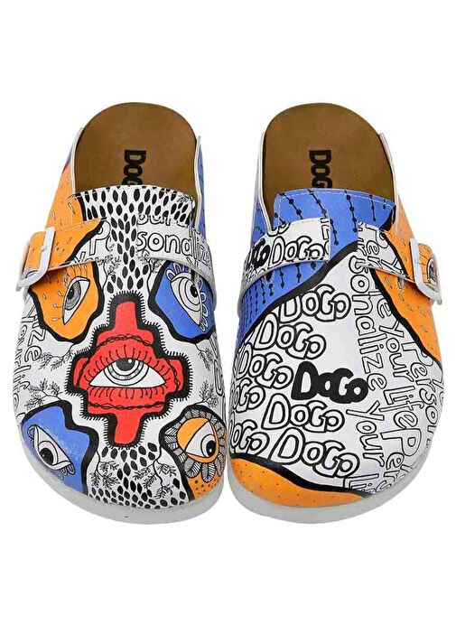 Kadın Vegan Deri Çok Renkli Terlik - Center View Tasarım - Görsel 3