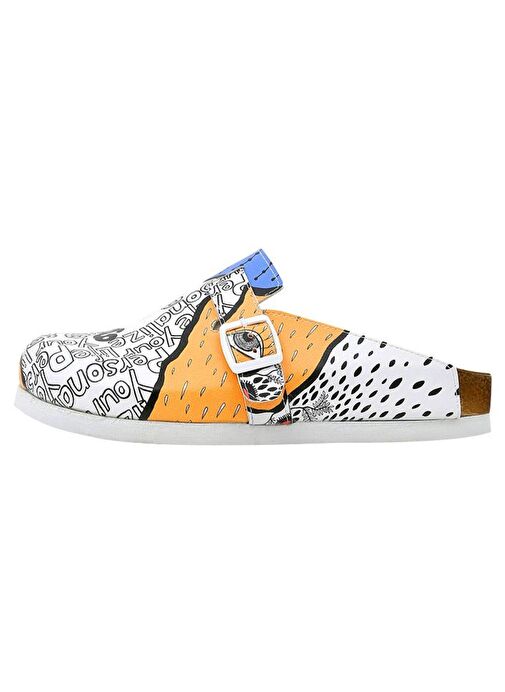 Kadın Vegan Deri Çok Renkli Terlik - Center View Tasarım - Görsel 4