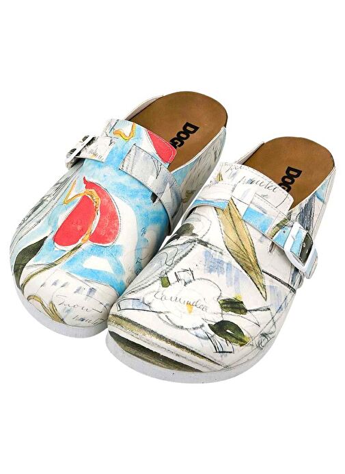 Kadın Vegan Deri Çok Renkli Terlik - Hartley's Flower Tasarım - Görsel 2